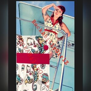 Sourpuss June Kewpie Doll Mermaid Seahorse Nautical Jellyfish Tattoo Art Dress